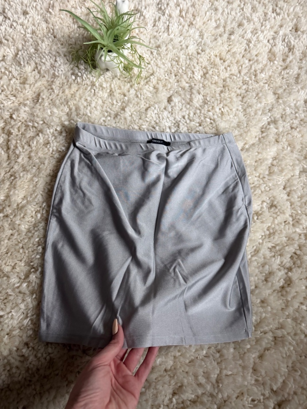 Forever 21 Forever 21 Light Gray super cute casual mini Mini Skirt with Simple W - Picture 3 of 4